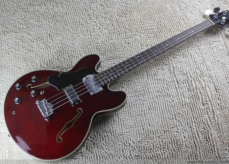 Factory custom claret-red body 4 strings left-hand electric bass guitar with chrome hardware,black pickguard,can be customized
Factory custom claret-red body 4 strings left-hand electric bass guitar with chrome hardware,black pickguard,can be customized