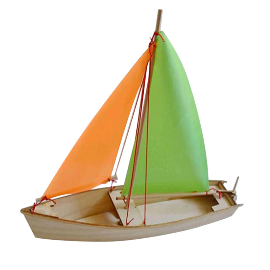 Wooden 3D Puzzle DIY Assembly Sailboat Sailing Boat Body Model Jigsaw Toys