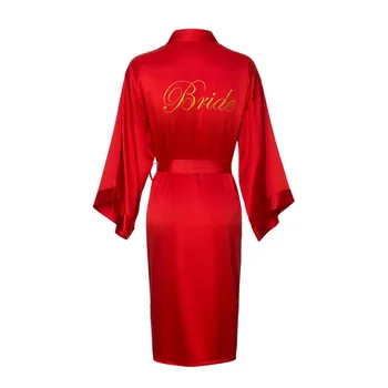 Bride Robe Embroidery Satin Wedding Robes Silk Night Robe Elegant Long Sleeve Bathrobe summer bridesmaid robe
Bride Robe Embroidery Satin Wedding Robes Silk Night Robe Elegant Long Sleeve Bathrobe summer bridesmaid robe