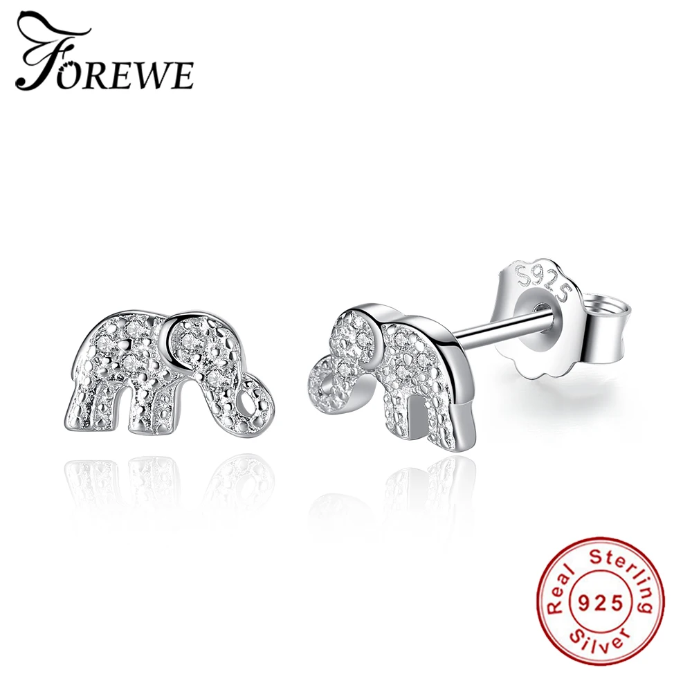 FOREWE New Fashion Cubic Zirconia Elephant Stud Earrings Silver 925 Women Party Christmas Gift boucle d'oreille femme 2018
FOREWE New Fashion Cubic Zirconia Elephant Stud Earrings Silver 925 Women Party Christmas Gift boucle d'oreille femme 2018