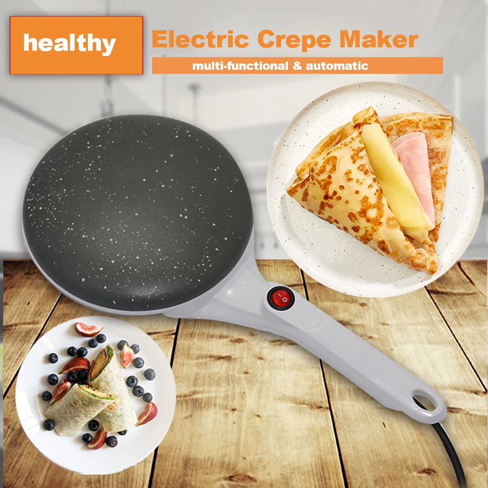 Electric Crepe Maker Non-stick Pizza Pancake Machine Baking Pan Cake Griddle Machine Kitchen Cooking Tools EU Plug 
Electric Crepe Maker Non-stick Pizza Pancake Machine Baking Pan Cake Griddle Machine Kitchen Cooking Tools EU Plug