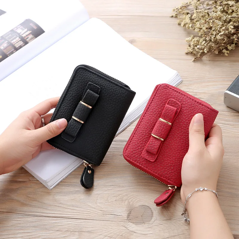 BONAMIE New Women's Cute Fashion Purse Zipper Wallet Lady Coin Card Holder Soft Leather Female Clutch Purse With Bow Knot
BONAMIE New Women's Cute Fashion Purse Zipper Wallet Lady Coin Card Holder Soft Leather Female Clutch Purse With Bow Knot
