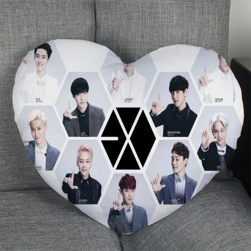 Custom KPOP EXO Heart Shape Pillow Cover Custom Zipper Pillowcase Cover Wedding Home Office Decorative 1pcs custom
Custom KPOP EXO Heart Shape Pillow Cover Custom Zipper Pillowcase Cover Wedding Home Office Decorative 1pcs custom