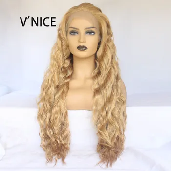 Honey Blonde Synthetic Lace Front Wig Loose Deep Wave Lace Wig High Temperature Fiber Middle Parting Women Wigs Ship From USA
Honey Blonde Synthetic Lace Front Wig Loose Deep Wave Lace Wig High Temperature Fiber Middle Parting Women Wigs Ship From USA