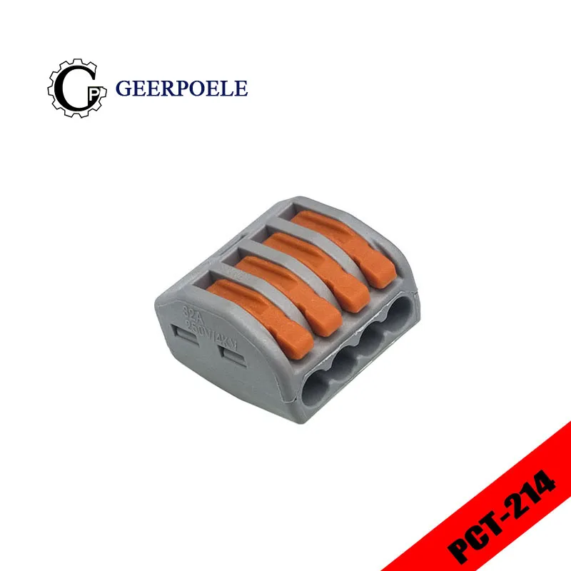 (10 pcs/lot) WAGO 222-414 (PCT214) Universal Compact Wire Wiring Connector 5 pin Conductor Terminal Block With Lever 0.08-2.5mm2
(10 pcs/lot) WAGO 222-414 (PCT214) Universal Compact Wire Wiring Connector 5 pin Conductor Terminal Block With Lever 0.08-2.5mm2