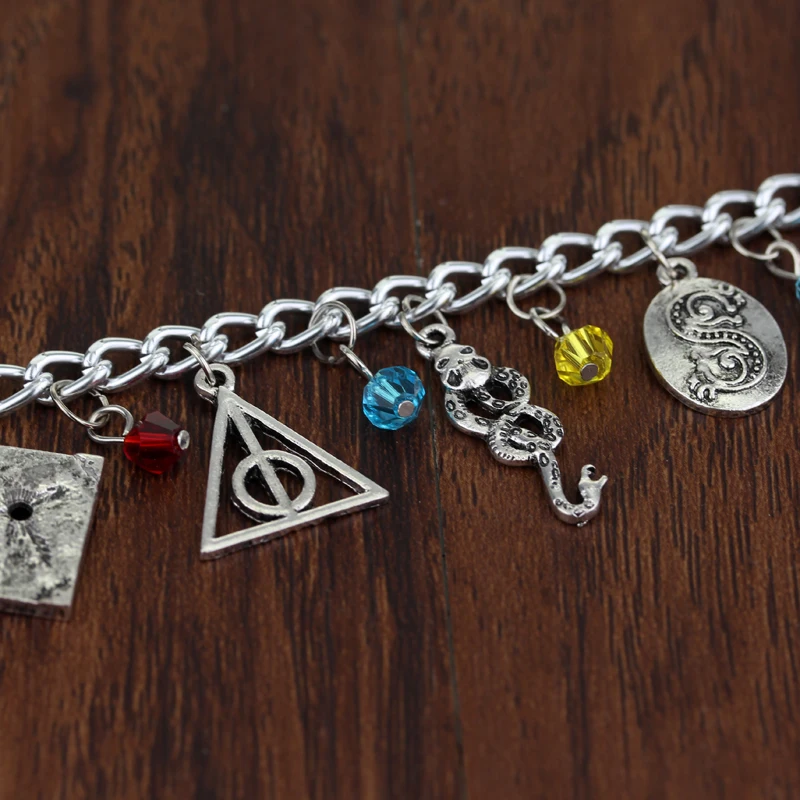 New Horcrux Wristlet Bracelets Crystal Stone Deathly Hallows Dark Mark Sorting Hat men and women Trinket wristlet New Horcrux Wristlet Bracelets Crystal Stone Deathly Hallows Dark Mark Sorting Hat men and women Trinket wristlet