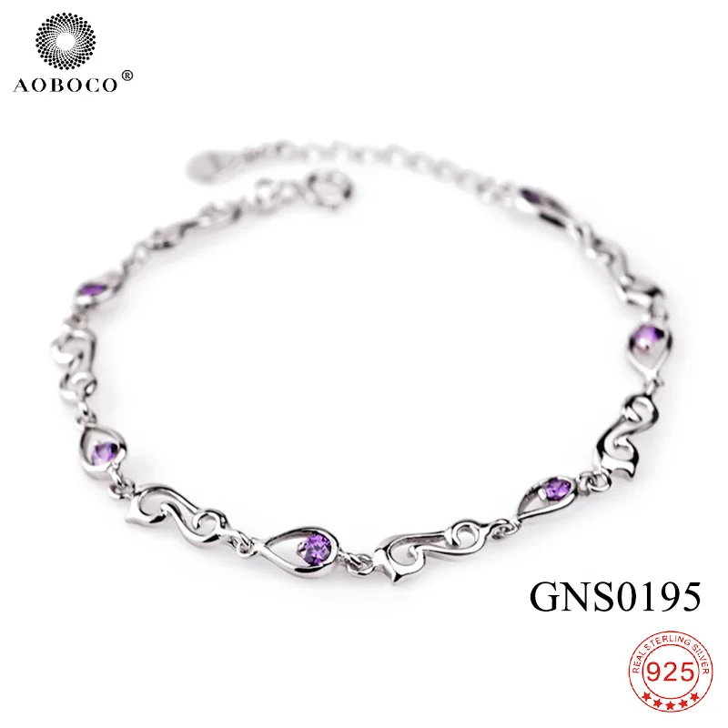 Женский винтажный браслет из серебра 925 пробы с аметистом|bracelets for|bracelets for womenbracelet