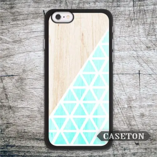 Mint on Wood Geometric font b Case b font For font b iPhone b font font