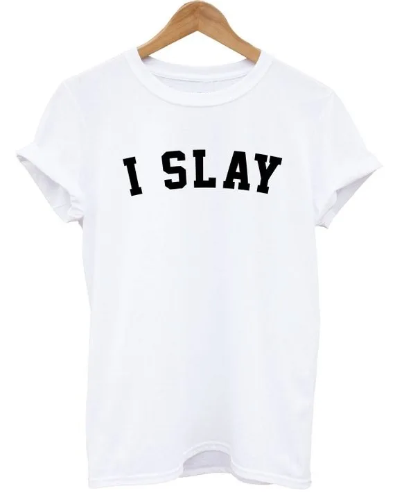 Sugarbaby I Slay T-Shirt Women Men Style Kid Sassy Curved Print Text Tshirt Hipster Boho Cute Top Girls T shirt Drop ship
Sugarbaby I Slay T-Shirt Women Men Style Kid Sassy Curved Print Text Tshirt Hipster Boho Cute Top Girls T shirt Drop ship