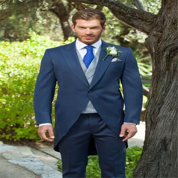 Men Suit pants 2018 the bride's wedding suit slim blue suit jacket + pants Custom Made Wedding Party Men Dresses
Men Suit pants 2018 the bride's wedding suit slim blue suit jacket + pants Custom Made Wedding Party Men Dresses