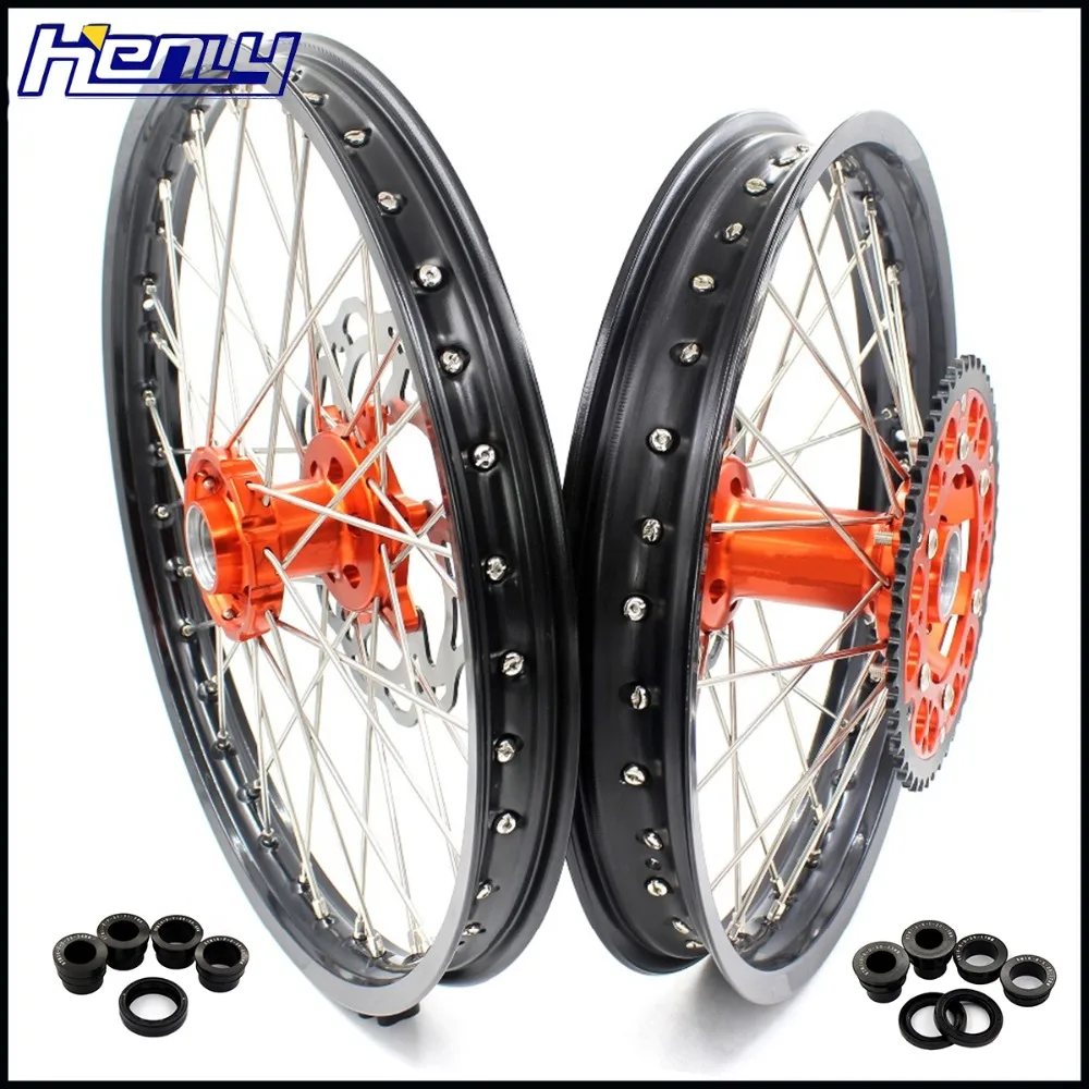 21/18 COMPLETE SPOKED WHEELS RIMS SET FOR KTM EXC EXC-F 125 200 250 300 400 450 2003-2019 DISCS ORANGE
21/18 COMPLETE SPOKED WHEELS RIMS SET FOR KTM EXC EXC-F 125 200 250 300 400 450 2003-2019 DISCS ORANGE