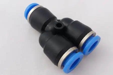Pneumatic connector Y type air pipe three connection pipe quick and quick plugging type plastic Y type three way joint
Pneumatic connector Y type air pipe three connection pipe quick and quick plugging type plastic Y type three way joint