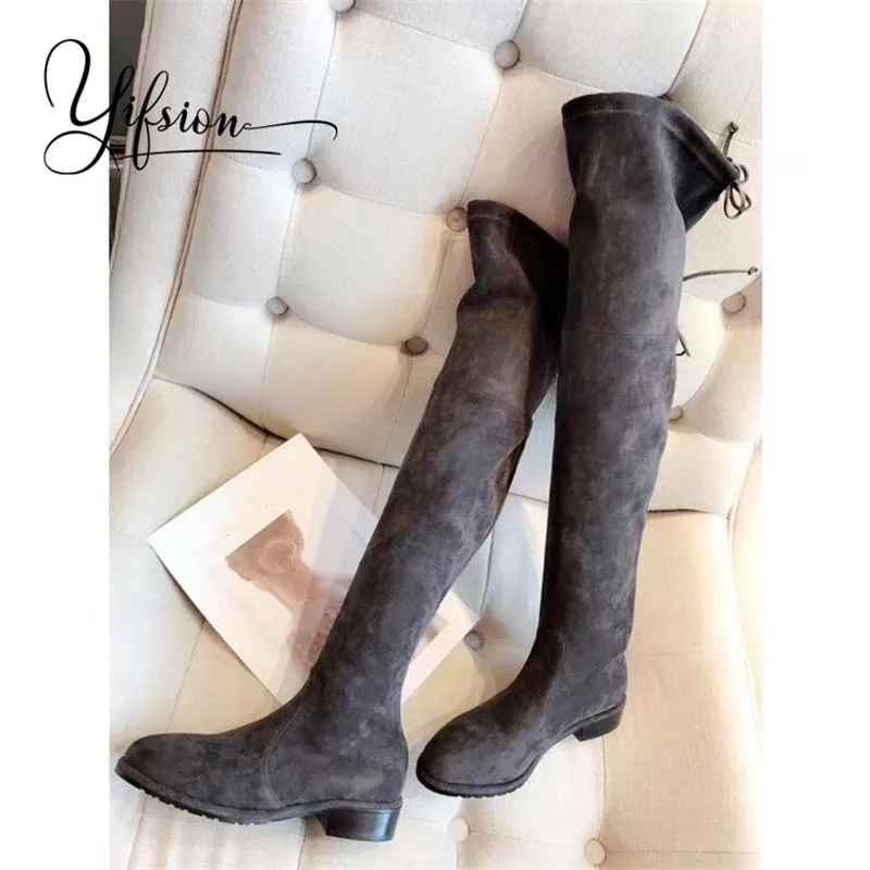 OLOME New Genuine Leather Women Over The Knee Boots Round Toe Slip On Chunky Low Heel Women Autumn Winter Boots Shoes Woman
OLOME New Genuine Leather Women Over The Knee Boots Round Toe Slip On Chunky Low Heel Women Autumn Winter Boots Shoes Woman