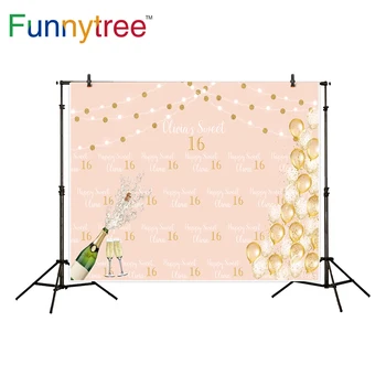 Funnytree photography backdrop champagne balloon birthday party pink custom background photo studio photocall new photo prop
Funnytree photography backdrop champagne balloon birthday party pink custom background photo studio photocall new photo prop