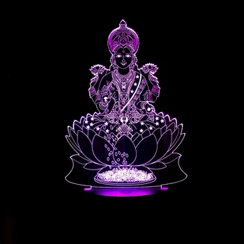

India wealth God 3D 7 Color Led Night Lamps For Kids Touch Led Usb Table Lampara Lampe Baby Sleeping Nightlight