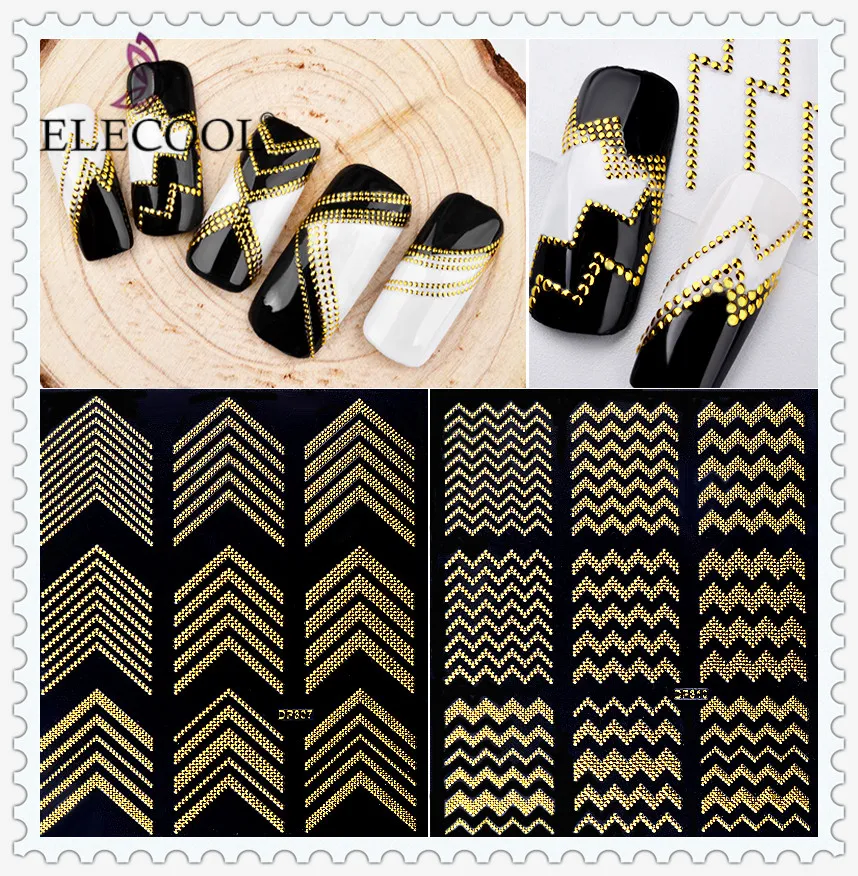 ELECOOL 2pcs Gold Metal 3D Nail Sticker Strip Wave Lines Adhesive Nail Art Transfer Sticker Water Slide Nail Tips Manicure New
ELECOOL 2pcs Gold Metal 3D Nail Sticker Strip Wave Lines Adhesive Nail Art Transfer Sticker Water Slide Nail Tips Manicure New