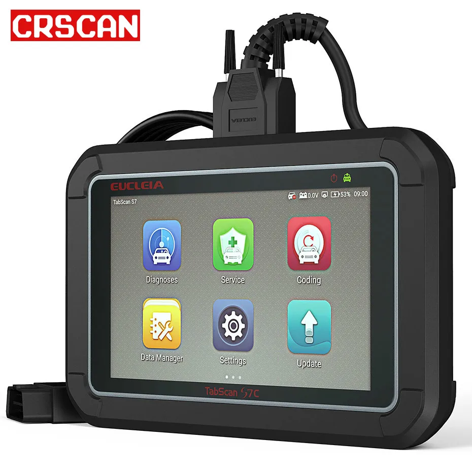 EUCLEIA S7C Automotive Scanner OBD2 Diagnostic Tool EUCLEIA S7C ABS EPB CVT TPMS Oil Service Reset ABS Bleeding
EUCLEIA S7C Automotive Scanner OBD2 Diagnostic Tool EUCLEIA S7C ABS EPB CVT TPMS Oil Service Reset ABS Bleeding
