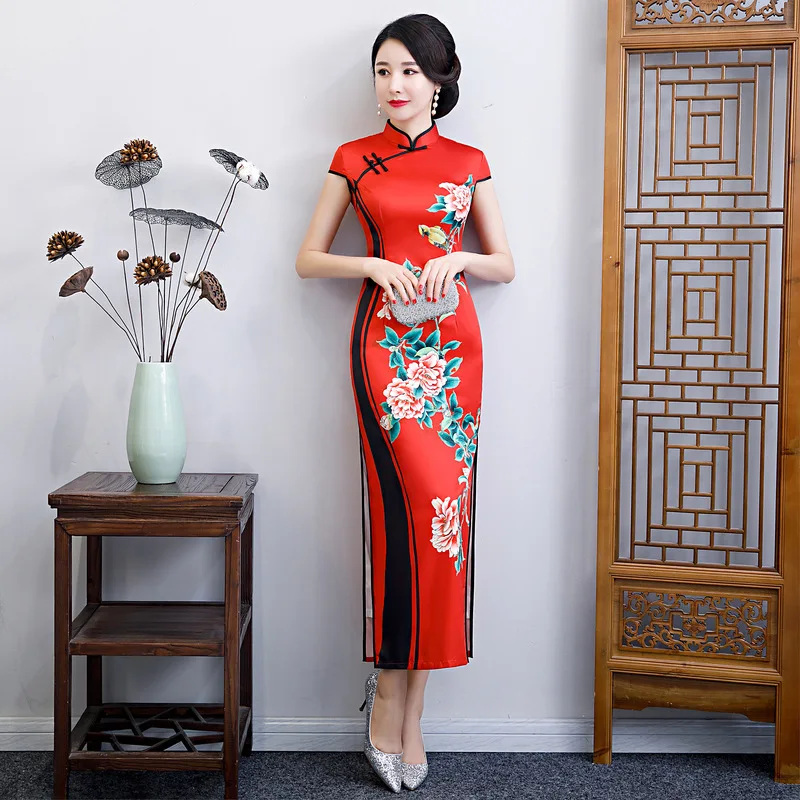 OverSize 5XL 6XL Long Vintage Cheongsam Female Sexy Rayon Qipao Lady Classic Vestidso Spring Summer Evening Party Dresses S-22
OverSize 5XL 6XL Long Vintage Cheongsam Female Sexy Rayon Qipao Lady Classic Vestidso Spring Summer Evening Party Dresses S-22