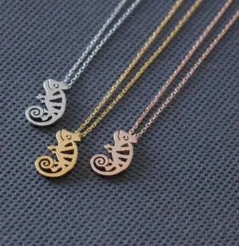 Hot Sale 2016 Real Collier Maxi Necklace Collares Rose Chameleon Lguana Shaped Women Handmade Animal Jewelry Charm Simple Tiny
Hot Sale 2016 Real Collier Maxi Necklace Collares Rose Chameleon Lguana Shaped Women Handmade Animal Jewelry Charm Simple Tiny