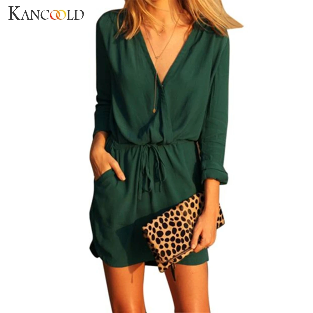 Sexy Women Autumn/Summer V Neck Green Long Sleeve Chiffon Party Dress Ladies Girls Evening Casual Summer Mini Dress Nov17
Sexy Women Autumn/Summer V Neck Green Long Sleeve Chiffon Party Dress Ladies Girls Evening Casual Summer Mini Dress Nov17