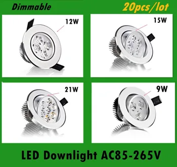 DHL Led Downlights 9W 12W 15W 21W 110V 220V LED Ceiling dimmable Downlight cree Lamps Led Ceiling Lamp Home Indoor Lighting
DHL Led Downlights 9W 12W 15W 21W 110V 220V LED Ceiling dimmable Downlight cree Lamps Led Ceiling Lamp Home Indoor Lighting