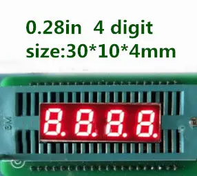 0.28" 0.28in. Red LED Display 7 segmentos LED Digital tube 7 segment Common anode cathode 4 Bit digital Tube
0.28" 0.28in. Red LED Display 7 segmentos LED Digital tube 7 segment Common anode cathode 4 Bit digital Tube