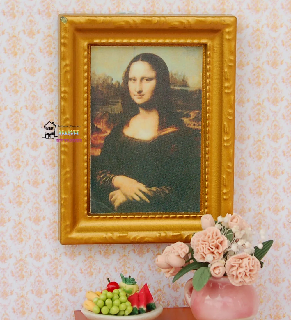 1:12 Dollhouse miniature dolls Accessories Wood Frame Mural Wall Painting Mona Lisa accessories Free Shipping
1:12 Dollhouse miniature dolls Accessories Wood Frame Mural Wall Painting Mona Lisa accessories Free Shipping