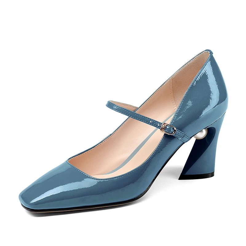 Mary Janes shoes fashion brand shoes Cow Leather pearl buckle straps round toe thick high heels wedding women pumps 2018 Spring
Mary Janes shoes fashion brand shoes Cow Leather pearl buckle straps round toe thick high heels wedding women pumps 2018 Spring