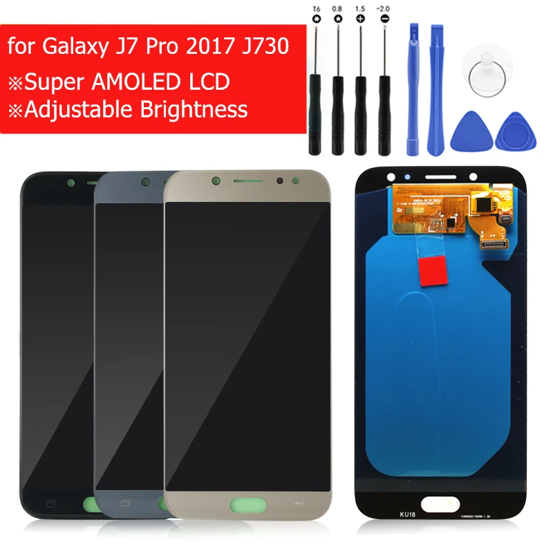 ЖК-дисплей с дигитайзером сенсорного экрана для Samsung Galaxy J7 Pro 2017 J730F, запчасти для ремонта Galaxy J7 Pro 2017 J730GM/DS
ЖК-дисплей с дигитайзером сенсорного экрана для Samsung Galaxy J7 Pro 2017 J730F, запчасти для ремонта Galaxy J7 Pro 2017 J730GM/DS