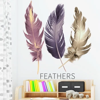 3 Color Feathers Nordic style Wall Stickers Living room Bedroom Office Kids room Decor Vinyl Wall Decals Art Murals Home Decor
3 Color Feathers Nordic style Wall Stickers Living room Bedroom Office Kids room Decor Vinyl Wall Decals Art Murals Home Decor
