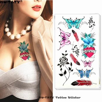 Nu-TATY Butterfly feather Temporary Tattoo Body Art Arm Flash Tattoo Stickers 17*10cm Waterproof Fake Henna Painless Tattoo
Nu-TATY Butterfly feather Temporary Tattoo Body Art Arm Flash Tattoo Stickers 17*10cm Waterproof Fake Henna Painless Tattoo