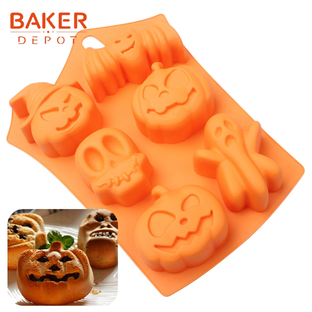 Pumpkin Silicone Cake Mold Halloween Decoration Cake Pudding Molds Creative diy Halloween Kitchen cake Bakeware Baking Tools 
Pumpkin Silicone Cake Mold Halloween Decoration Cake Pudding Molds Creative diy Halloween Kitchen cake Bakeware Baking Tools