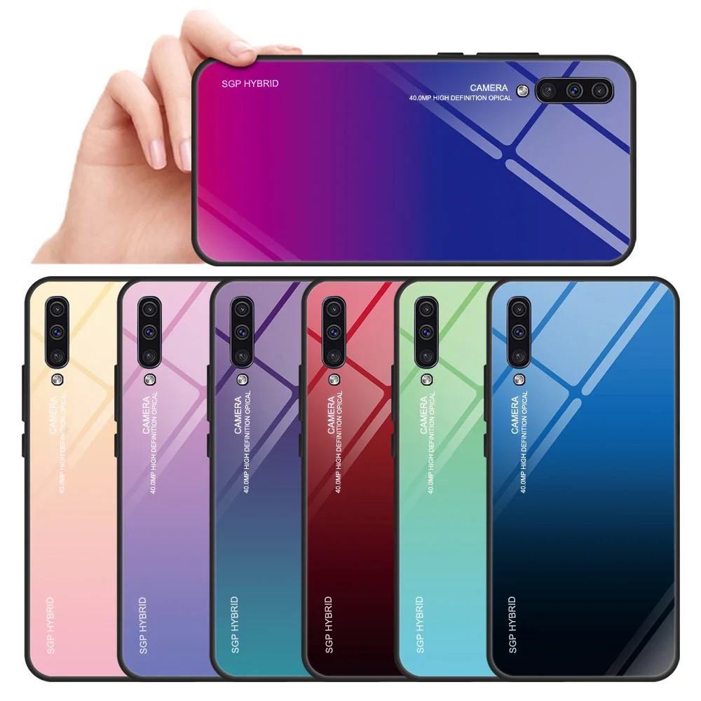 For Samsung Galaxy A30 A50 Case Tempered Glass Gradient Soft Silicone Frame Back Cover For Samsung M10 M20 M30 10 A 30 50 Cases
For Samsung Galaxy A30 A50 Case Tempered Glass Gradient Soft Silicone Frame Back Cover For Samsung M10 M20 M30 10 A 30 50 Cases