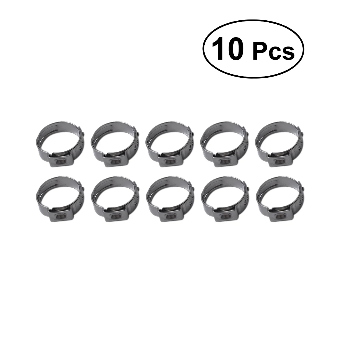 10 PCS 304 Stainless Steel Single Ear Hose Clamps Diameter 16.6-19.8mm Adjustable Fuel Line Pipe Worm Gear Clip Clamps
10 PCS 304 Stainless Steel Single Ear Hose Clamps Diameter 16.6-19.8mm Adjustable Fuel Line Pipe Worm Gear Clip Clamps