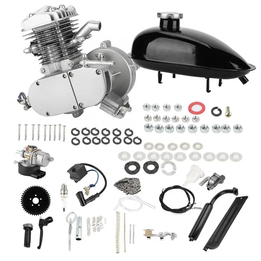 80cc 2 Stroke Petrol Gas Motor Engine Kit Complete Set For Motorized Bike Bicycle for most type 26in and 28in bikes Aluminum
80cc 2 Stroke Petrol Gas Motor Engine Kit Complete Set For Motorized Bike Bicycle for most type 26in and 28in bikes Aluminum