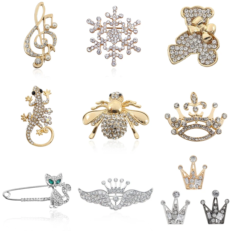Fashion Full Rhinestone Bee Tortoise Lizard Bear Crown Music Note Guitar Brooches Pins Jewelry For Women Christmas Gifts Broches
Fashion Full Rhinestone Bee Tortoise Lizard Bear Crown Music Note Guitar Brooches Pins Jewelry For Women Christmas Gifts Broches