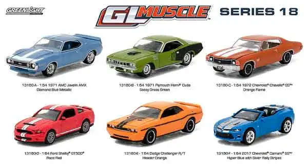 Green Light 1:64 GL Muscle Series 18 boutique alloy car toys for children Model original box freeshipping
Green Light 1:64 GL Muscle Series 18 boutique alloy car toys for children Model original box freeshipping