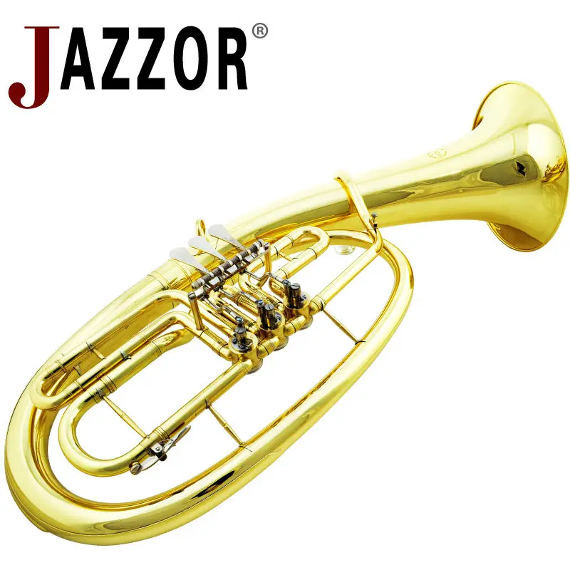 Professional JAZZOR JZBT-310G baritone horn B Flat Gold lacquer Baritone brass wind instrument with mouthpiece & baritone case
Professional JAZZOR JZBT-310G baritone horn B Flat Gold lacquer Baritone brass wind instrument with mouthpiece & baritone case
