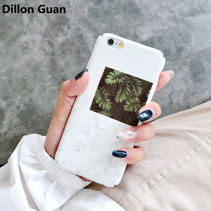 

Dillon Guan Luxury Glossy phone Case For iPhone 6 6s Plus 7 8 Plus X Ultra Slim Leaves Hard Matte PC Back Cover Case funda coque