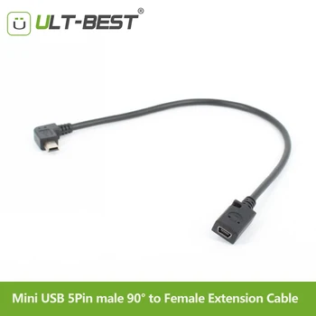 ULT-Best 90 Degree Right Angle Mini USB 5Pin Male to Female M/F Extension Cable data sync Extender cabo Cord 27cm
ULT-Best 90 Degree Right Angle Mini USB 5Pin Male to Female M/F Extension Cable data sync Extender cabo Cord 27cm