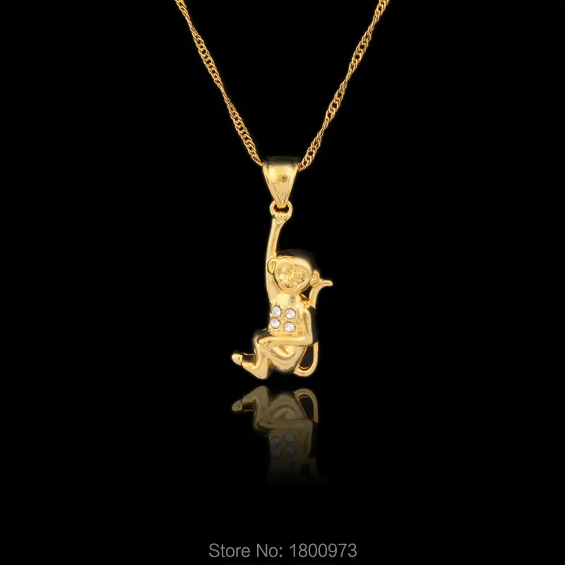 Necklace For Women Gold Color Crystal Animal Monkey Pendant Fashion Jewelry Men Unisex Free shipping
Necklace For Women Gold Color Crystal Animal Monkey Pendant Fashion Jewelry Men Unisex Free shipping