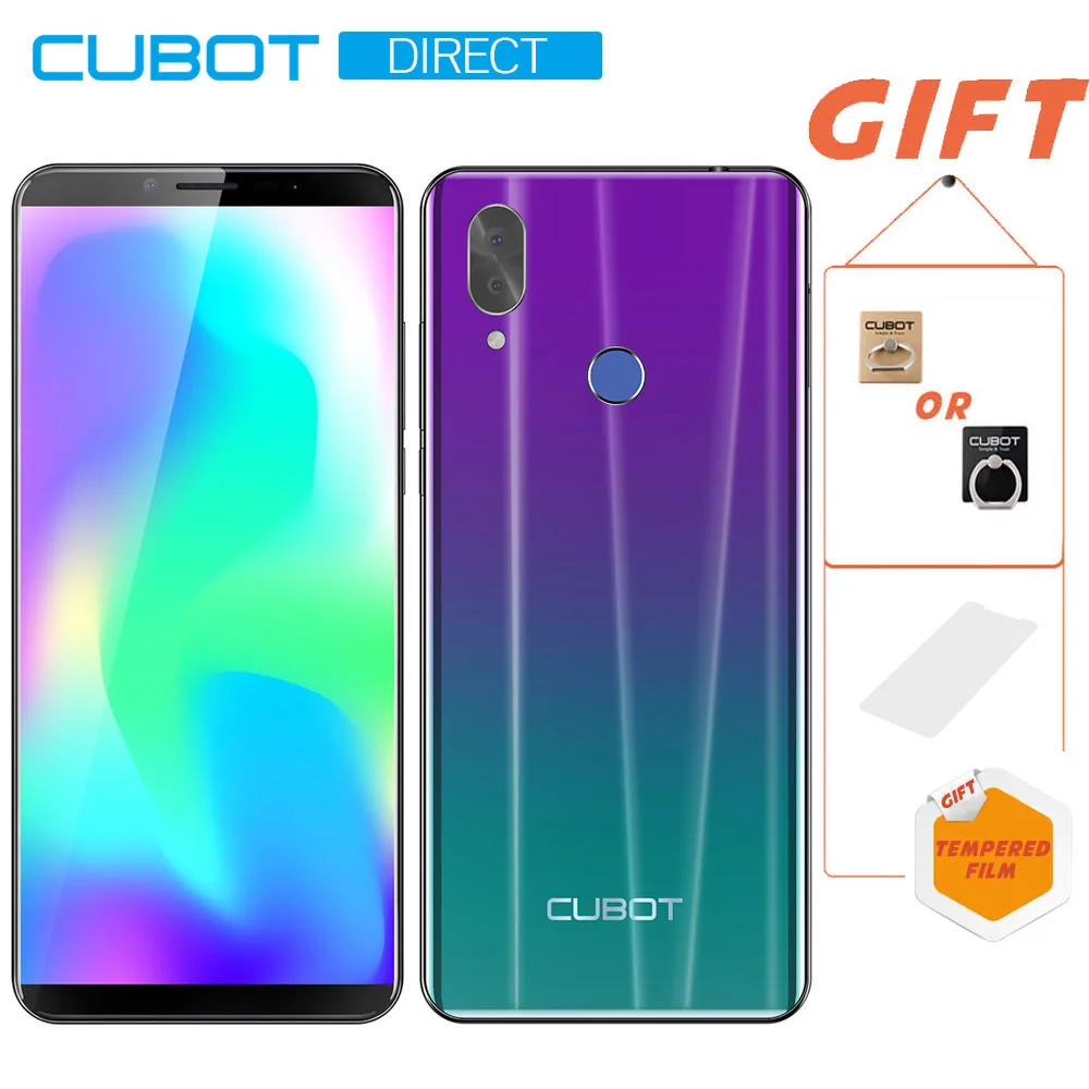 

Cubot X19 Smartphone Helio P23 Octa-Core 5.93" 2160*1080 FHD+ Display 4000mAh 4GB+64GB Face ID Type-C Twilight Gradient Color