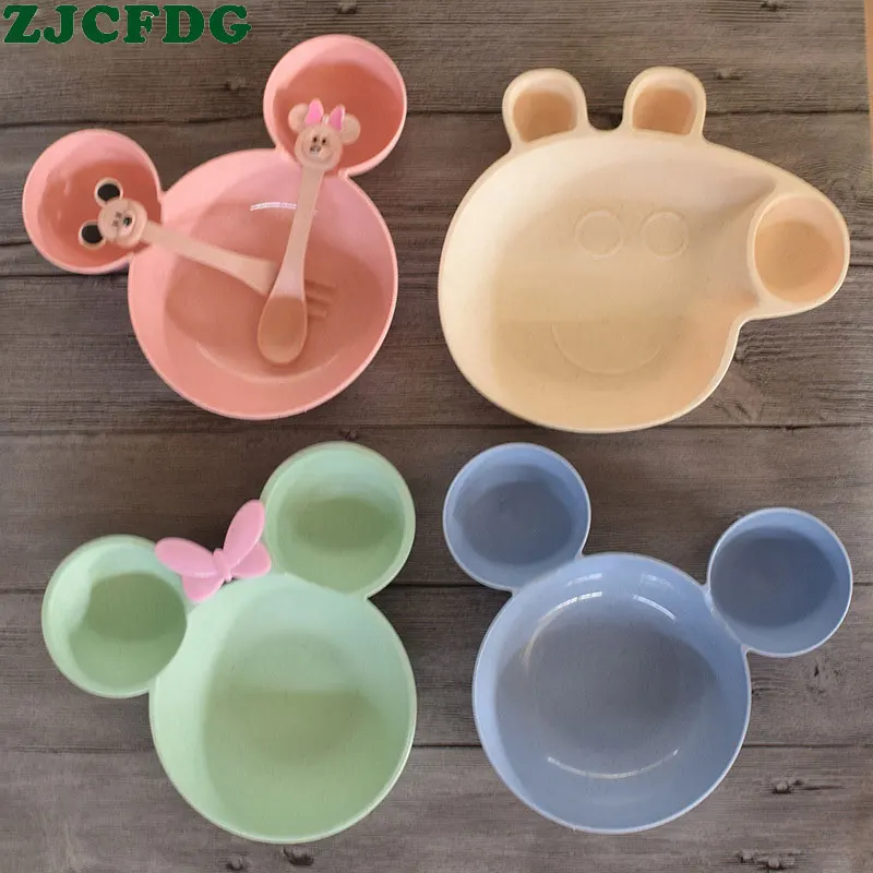 Wheat Straw Child Minnie Cartoon Mickey Rice Bowl Plate Plate Grid Plate Auxiliary Utensils Tableware Cutlery
Wheat Straw Child Minnie Cartoon Mickey Rice Bowl Plate Plate Grid Plate Auxiliary Utensils Tableware Cutlery