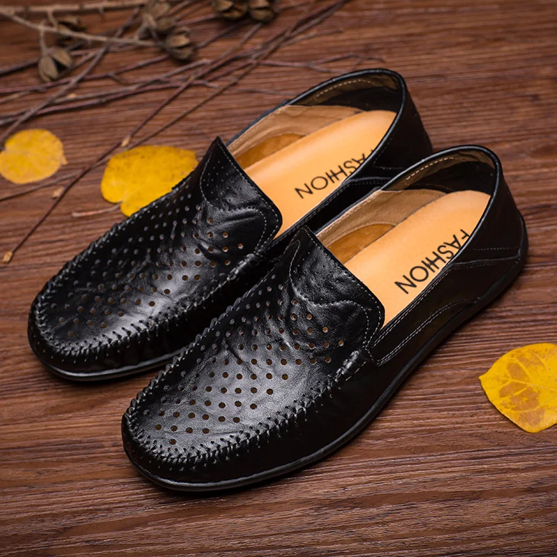 Summer Loafers Men Shoes outdoor Casual Leather Slip on Mens flats Shoes Soft Boat Male Moccasins sneakers Breathable Gommino L5 
Summer Loafers Men Shoes outdoor Casual Leather Slip on Mens flats Shoes Soft Boat Male Moccasins sneakers Breathable Gommino L5