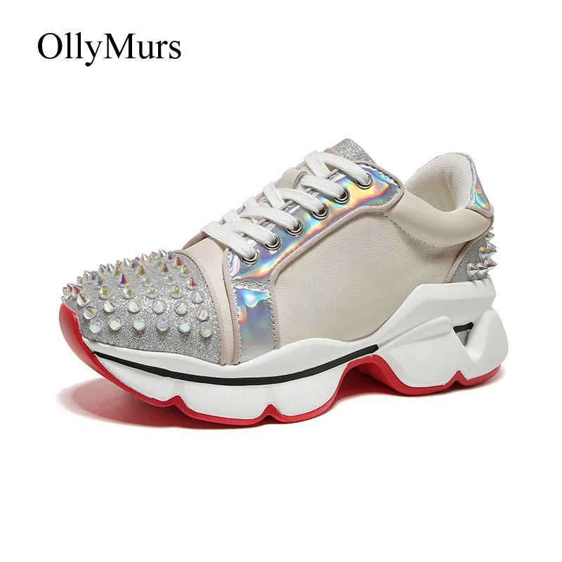 Casual Shoes Women Platform Sneakers Rivets Fashion Brand Real Leather Ladies Chunky footware Thick Bottom Dad Sneaker Patchwork
Casual Shoes Women Platform Sneakers Rivets Fashion Brand Real Leather Ladies Chunky footware Thick Bottom Dad Sneaker Patchwork