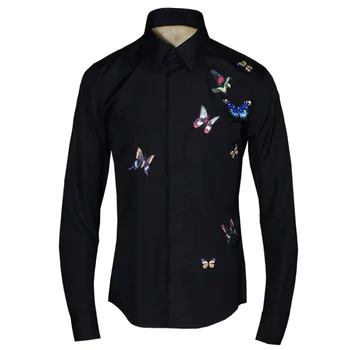 Designer black long-sleeved cotton shirt men brand fashion high-end casual shirts male spring clothing 4XL shirt mens overhemd
Designer black long-sleeved cotton shirt men brand fashion high-end casual shirts male spring clothing 4XL shirt mens overhemd