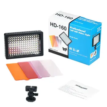 160LED Light LED Video Light on-Camera High Brightness And Low Power Consumption Photography Lighting Fill Light Camera Black
160LED Light LED Video Light on-Camera High Brightness And Low Power Consumption Photography Lighting Fill Light Camera Black