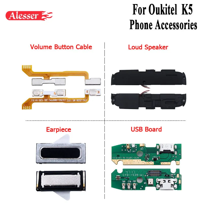 Alesser For Oukitel K5 Volume Button Flex Cable Loud Speaker Earpiece USB Plug Charge Board Assembly Replacement For Oukitel K5
Alesser For Oukitel K5 Volume Button Flex Cable Loud Speaker Earpiece USB Plug Charge Board Assembly Replacement For Oukitel K5
