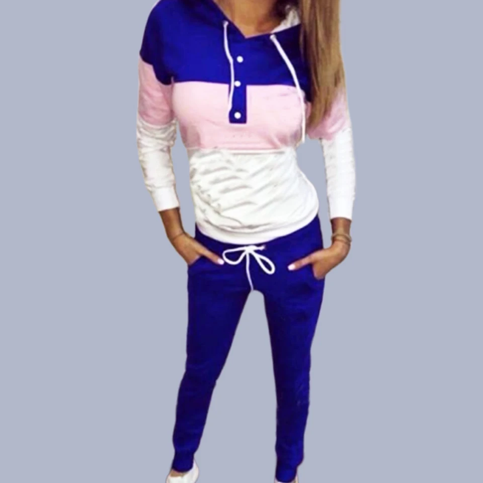 Color Block 2 Piece Set Patchwork Long Sleeve Ensemble Femme 2 Pieces Jogger Hoodie Pants Set Drawstring Women Stripe Tracksuit
Color Block 2 Piece Set Patchwork Long Sleeve Ensemble Femme 2 Pieces Jogger Hoodie Pants Set Drawstring Women Stripe Tracksuit