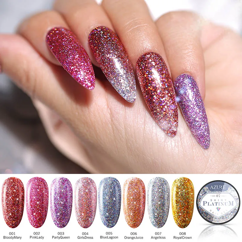 AZURE BEAUTY Platinum Glitter UV Gel Nail Polish Sparkly Shiny Glitter Hybrid Nail Gel Enamel Semi Permanent Sequins Gel Lacquer
AZURE BEAUTY Platinum Glitter UV Gel Nail Polish Sparkly Shiny Glitter Hybrid Nail Gel Enamel Semi Permanent Sequins Gel Lacquer